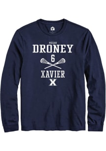 Megan Droney  Xavier Musketeers Navy Blue Rally NIL Sport Icon Long Sleeve T Shirt