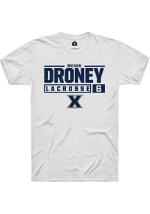 Megan Droney  Xavier Musketeers White Rally NIL Stacked Box Short Sleeve T Shirt