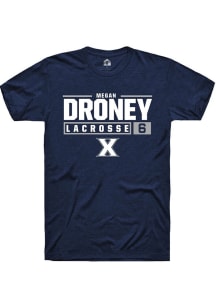 Megan Droney  Xavier Musketeers Navy Blue Rally NIL Stacked Box Short Sleeve T Shirt