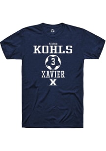 Peyton Kohls  Xavier Musketeers Navy Blue Rally NIL Sport Icon Short Sleeve T Shirt