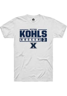 Peyton Kohls  Xavier Musketeers White Rally NIL Stacked Box Short Sleeve T Shirt