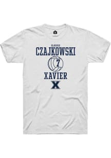 Elouise Czajkowski  Xavier Musketeers White Rally NIL Sport Icon Short Sleeve T Shirt