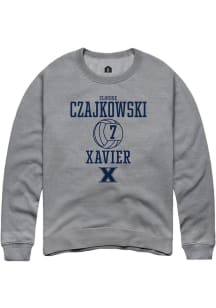 Elouise Czajkowski  Rally Xavier Musketeers Mens Graphite NIL Sport Icon Long Sleeve Crew Sweats..