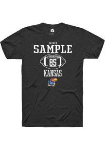 Jarred Sample  Kansas Jayhawks Black Rally NIL Sport Icon Short Sleeve T Shirt