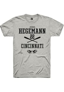 Joshua Hegemann  Cincinnati Bearcats Ash Rally NIL Sport Icon Short Sleeve T Shirt