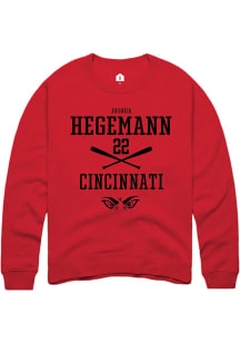 Joshua Hegemann  Rally Cincinnati Bearcats Mens Red NIL Sport Icon Long Sleeve Crew Sweatshirt