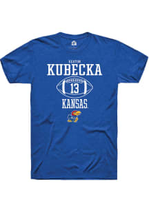 Keaton Kubecka  Kansas Jayhawks Blue Rally NIL Sport Icon Short Sleeve T Shirt