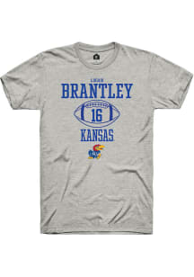 Logan Brantley  Kansas Jayhawks Ash Rally NIL Sport Icon Short Sleeve T Shirt