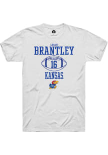 Logan Brantley  Kansas Jayhawks White Rally NIL Sport Icon Short Sleeve T Shirt