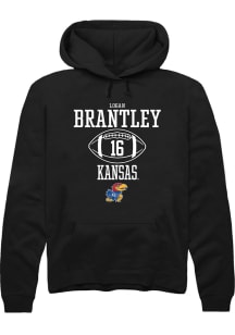 Logan Brantley  Rally Kansas Jayhawks Mens Black NIL Sport Icon Long Sleeve Hoodie