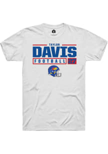 Taylor Davis  Kansas Jayhawks White Rally NIL Stacked Box Short Sleeve T Shirt