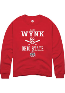 Blaine Wynk  Rally Ohio State Buckeyes Mens Red NIL Sport Icon Long Sleeve Crew Sweatshirt