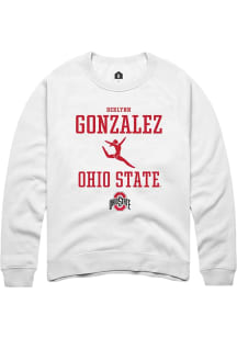 Berlynn Gonzalez  Rally Ohio State Buckeyes Mens White NIL Sport Icon Long Sleeve Crew Sweatshir..