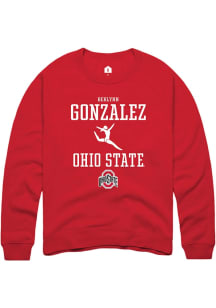 Berlynn Gonzalez  Rally Ohio State Buckeyes Mens Red NIL Sport Icon Long Sleeve Crew Sweatshirt