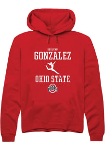 Berlynn Gonzalez  Rally Ohio State Buckeyes Mens Red NIL Sport Icon Long Sleeve Hoodie