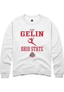 Danni Gelin  Rally Ohio State Buckeyes Mens White NIL Sport Icon Long Sleeve Crew Sweatshirt