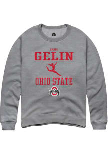 Danni Gelin  Rally Ohio State Buckeyes Mens Graphite NIL Sport Icon Long Sleeve Crew Sweatshirt