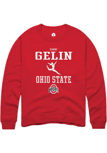 Danni Gelin  Rally Ohio State Buckeyes Mens Red NIL Sport Icon Long Sleeve Crew Sweatshirt