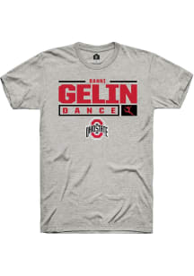 Danni Gelin  Ohio State Buckeyes Ash Rally NIL Stacked Box Short Sleeve T Shirt