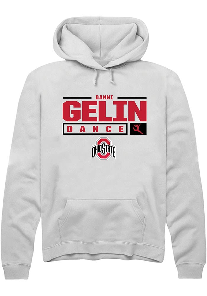 Danni Gelin Rally Ohio State Buckeyes Mens NIL Stacked Box Long Sleeve Hoodie