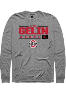 Danni Gelin  Ohio State Buckeyes Graphite Rally NIL Stacked Box Long Sleeve T Shirt