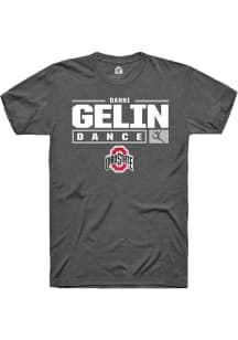 Danni Gelin  Ohio State Buckeyes Dark Grey Rally NIL Stacked Box Short Sleeve T Shirt