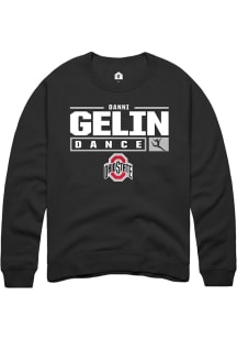 Danni Gelin  Rally Ohio State Buckeyes Mens Black NIL Stacked Box Long Sleeve Crew Sweatshirt