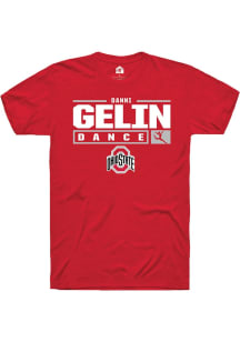 Danni Gelin  Ohio State Buckeyes Red Rally NIL Stacked Box Short Sleeve T Shirt