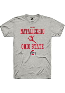 Diana Natalicchio  Ohio State Buckeyes Ash Rally NIL Sport Icon Short Sleeve T Shirt