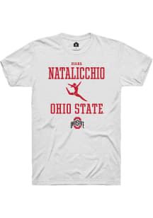 Diana Natalicchio  Ohio State Buckeyes White Rally NIL Sport Icon Short Sleeve T Shirt