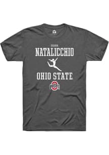 Diana Natalicchio  Ohio State Buckeyes Dark Grey Rally NIL Sport Icon Short Sleeve T Shirt