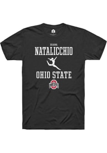 Diana Natalicchio  Ohio State Buckeyes Black Rally NIL Sport Icon Short Sleeve T Shirt