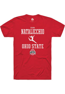 Diana Natalicchio  Ohio State Buckeyes Red Rally NIL Sport Icon Short Sleeve T Shirt