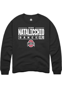 Diana Natalicchio  Rally Ohio State Buckeyes Mens Black NIL Stacked Box Long Sleeve Crew Sweatsh..