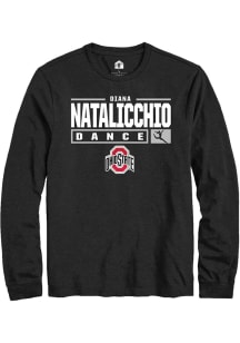 Diana Natalicchio  Ohio State Buckeyes Black Rally NIL Stacked Box Long Sleeve T Shirt