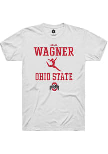 Ellie Wagner  Ohio State Buckeyes White Rally NIL Sport Icon Short Sleeve T Shirt