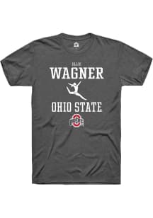 Ellie Wagner  Ohio State Buckeyes Dark Grey Rally NIL Sport Icon Short Sleeve T Shirt