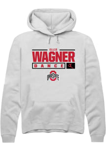 Ellie Wagner  Rally Ohio State Buckeyes Mens White NIL Stacked Box Long Sleeve Hoodie