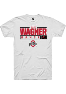 Ellie Wagner  Ohio State Buckeyes White Rally NIL Stacked Box Short Sleeve T Shirt