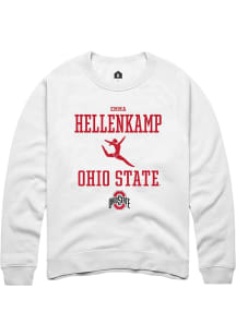 Emma Hellenkamp  Rally Ohio State Buckeyes Mens White NIL Sport Icon Long Sleeve Crew Sweatshirt