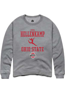 Emma Hellenkamp  Rally Ohio State Buckeyes Mens Graphite NIL Sport Icon Long Sleeve Crew Sweatsh..