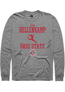 Emma Hellenkamp  Ohio State Buckeyes Graphite Rally NIL Sport Icon Long Sleeve T Shirt