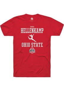 Emma Hellenkamp  Ohio State Buckeyes Red Rally NIL Sport Icon Short Sleeve T Shirt