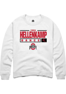 Emma Hellenkamp  Rally Ohio State Buckeyes Mens White NIL Stacked Box Long Sleeve Crew Sweatshir..