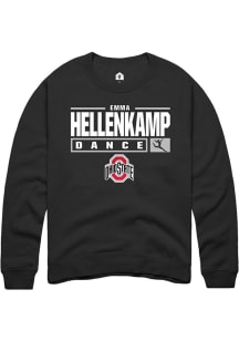 Emma Hellenkamp  Rally Ohio State Buckeyes Mens Black NIL Stacked Box Long Sleeve Crew Sweatshir..