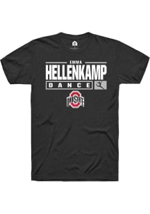 Emma Hellenkamp  Ohio State Buckeyes Black Rally NIL Stacked Box Short Sleeve T Shirt