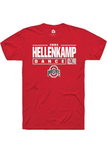 Emma Hellenkamp  Ohio State Buckeyes Red Rally NIL Stacked Box Short Sleeve T Shirt