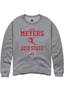 Hailey Meyers  Rally Ohio State Buckeyes Mens Graphite NIL Sport Icon Long Sleeve Crew Sweatshir..