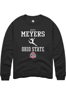 Hailey Meyers  Rally Ohio State Buckeyes Mens Black NIL Sport Icon Long Sleeve Crew Sweatshirt