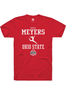 Hailey Meyers  Ohio State Buckeyes Red Rally NIL Sport Icon Short Sleeve T Shirt